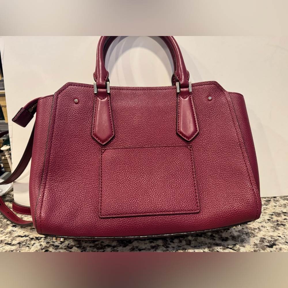 Michael Kors Burgundy Studded Satchel - Picture 3 of 7